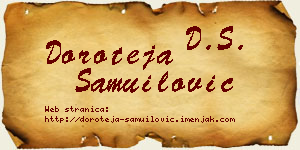 Doroteja Samuilović vizit kartica
